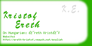 kristof ereth business card